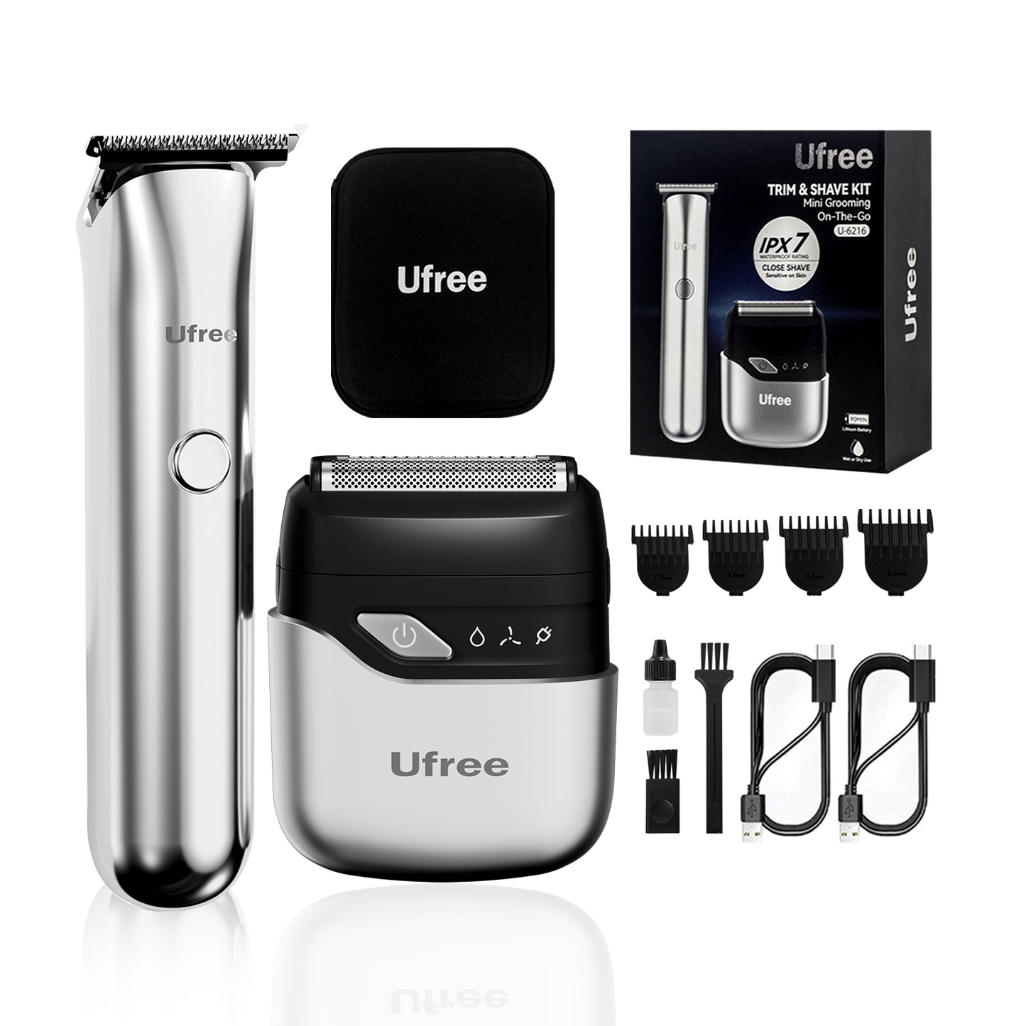 Ufree Beard Trimmer and Foil Shaver Set Traval Set