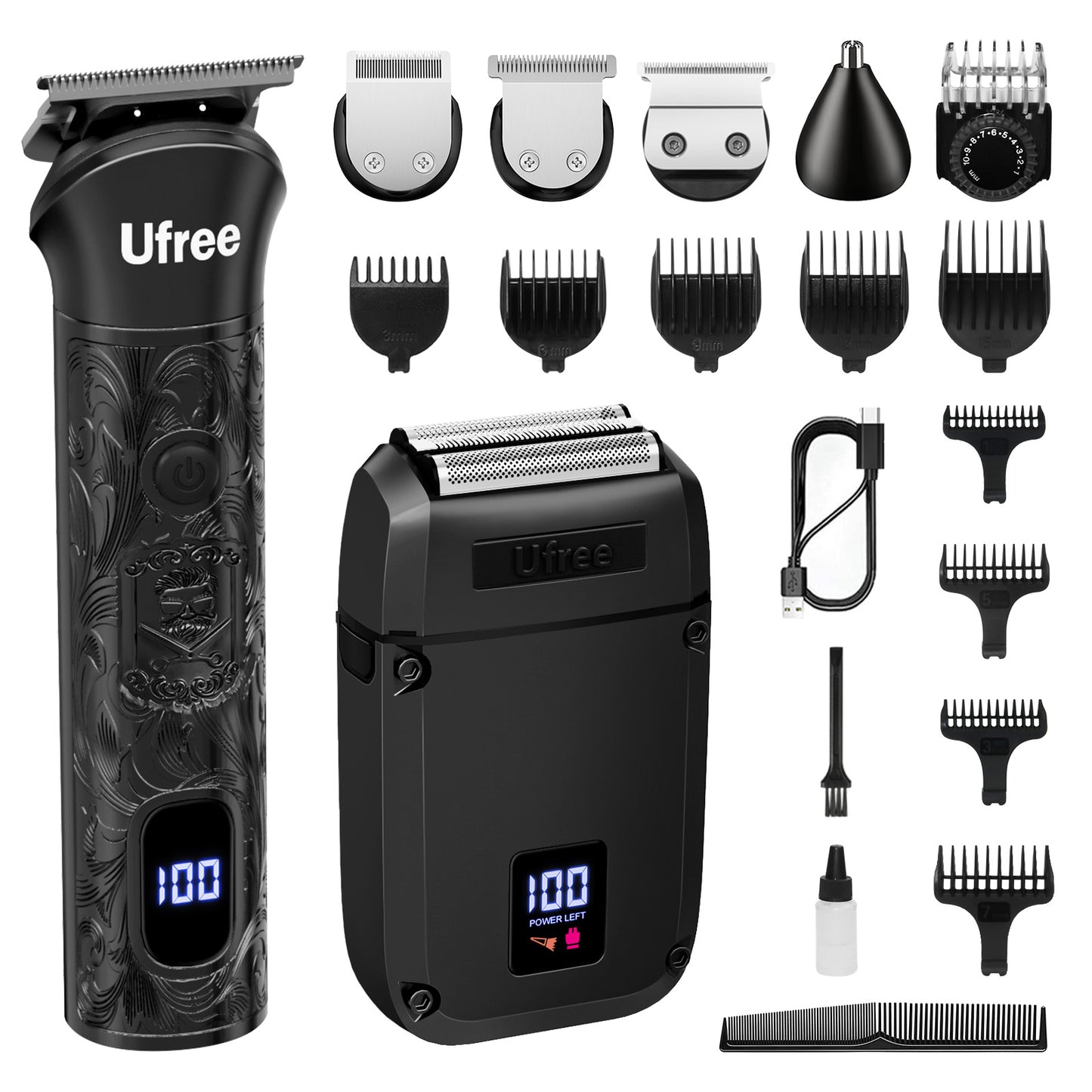 Ufree Beard Trimmer Foil Shaver Electric Razor Set