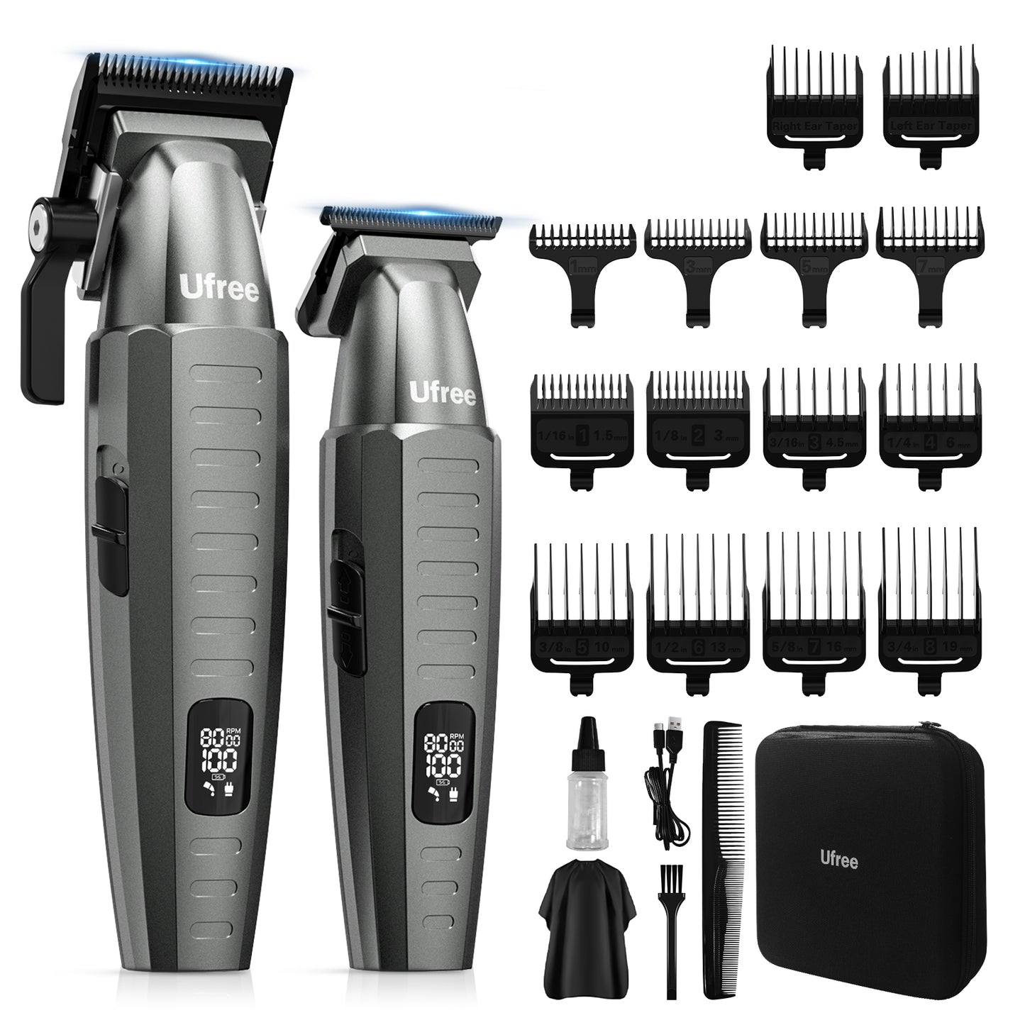 Ufree Hair Clippers Beard Trimmer with Barber Bag Set
