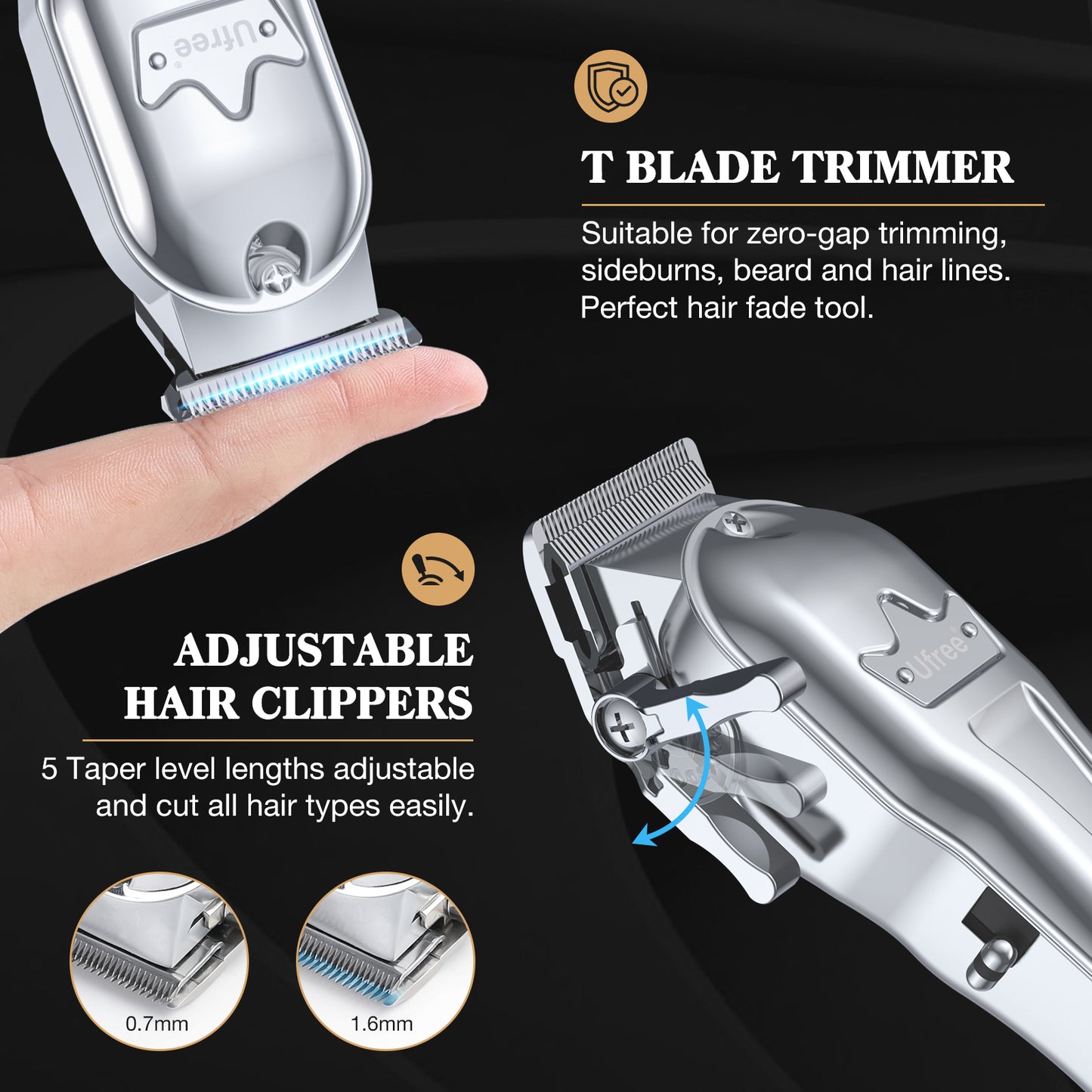 Ufree Barber Clipper and Trimmer Hair Clipper Set