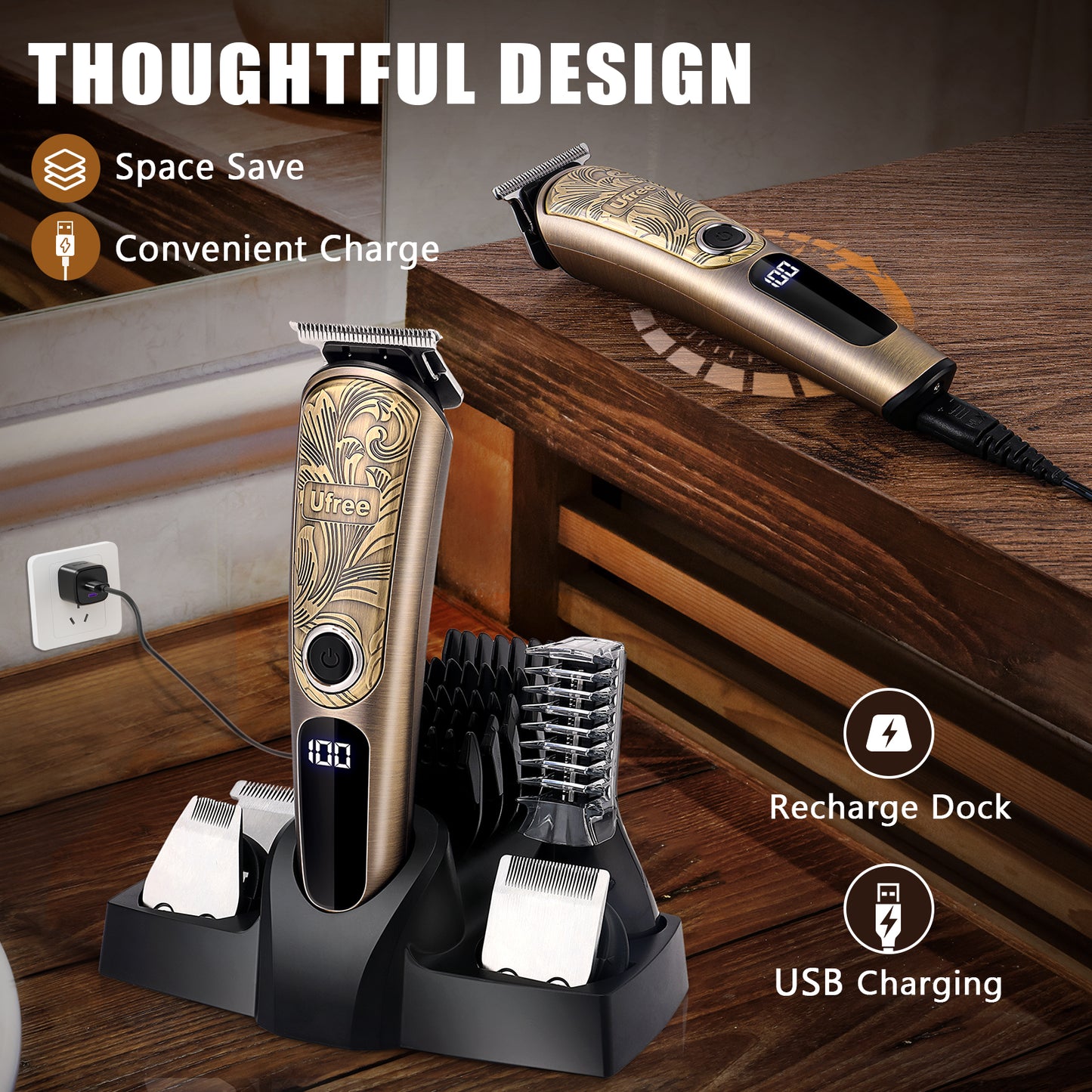 Ufree Beard Trimmer Electric Razor Shaver