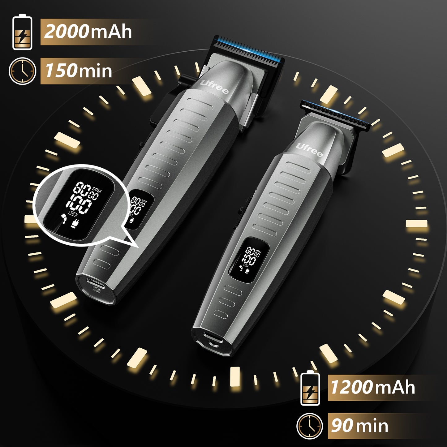 Ufree Hair Clippers Beard Trimmer with Barber Bag Set