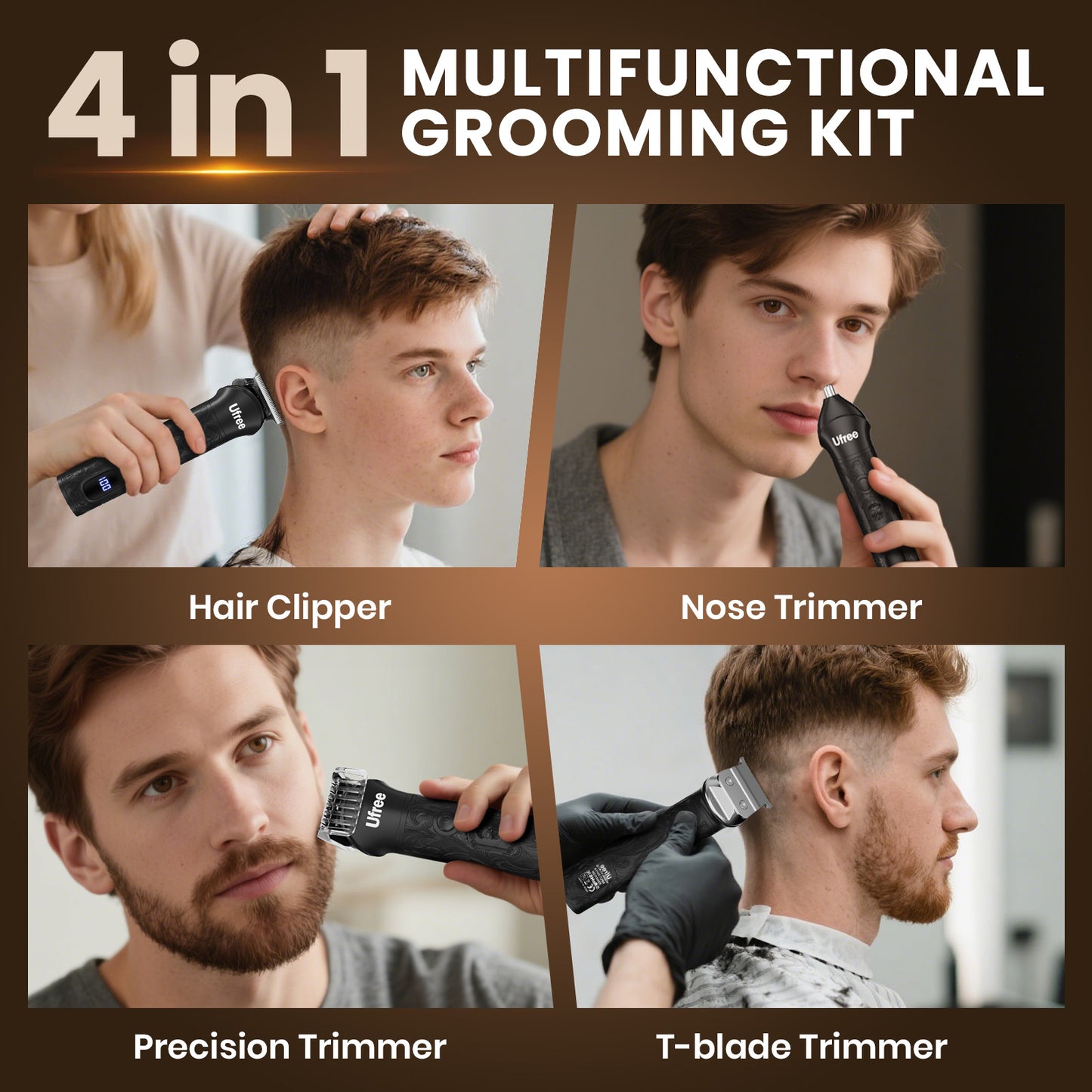 Ufree Beard Trimmer Foil Shaver Electric Razor Set