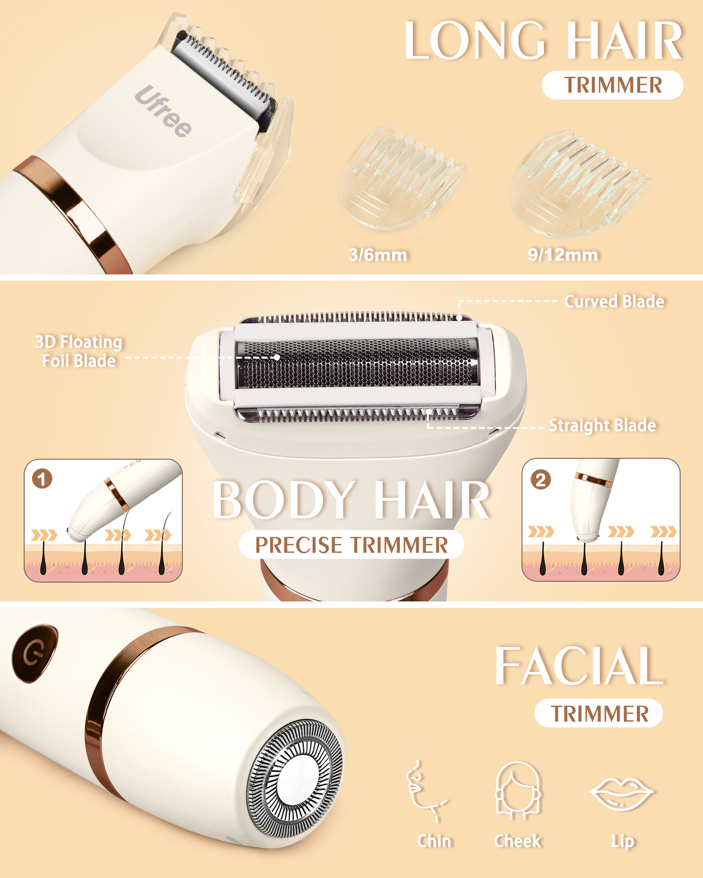 Ufree Bikini Trimmer Body Hair Trimmer