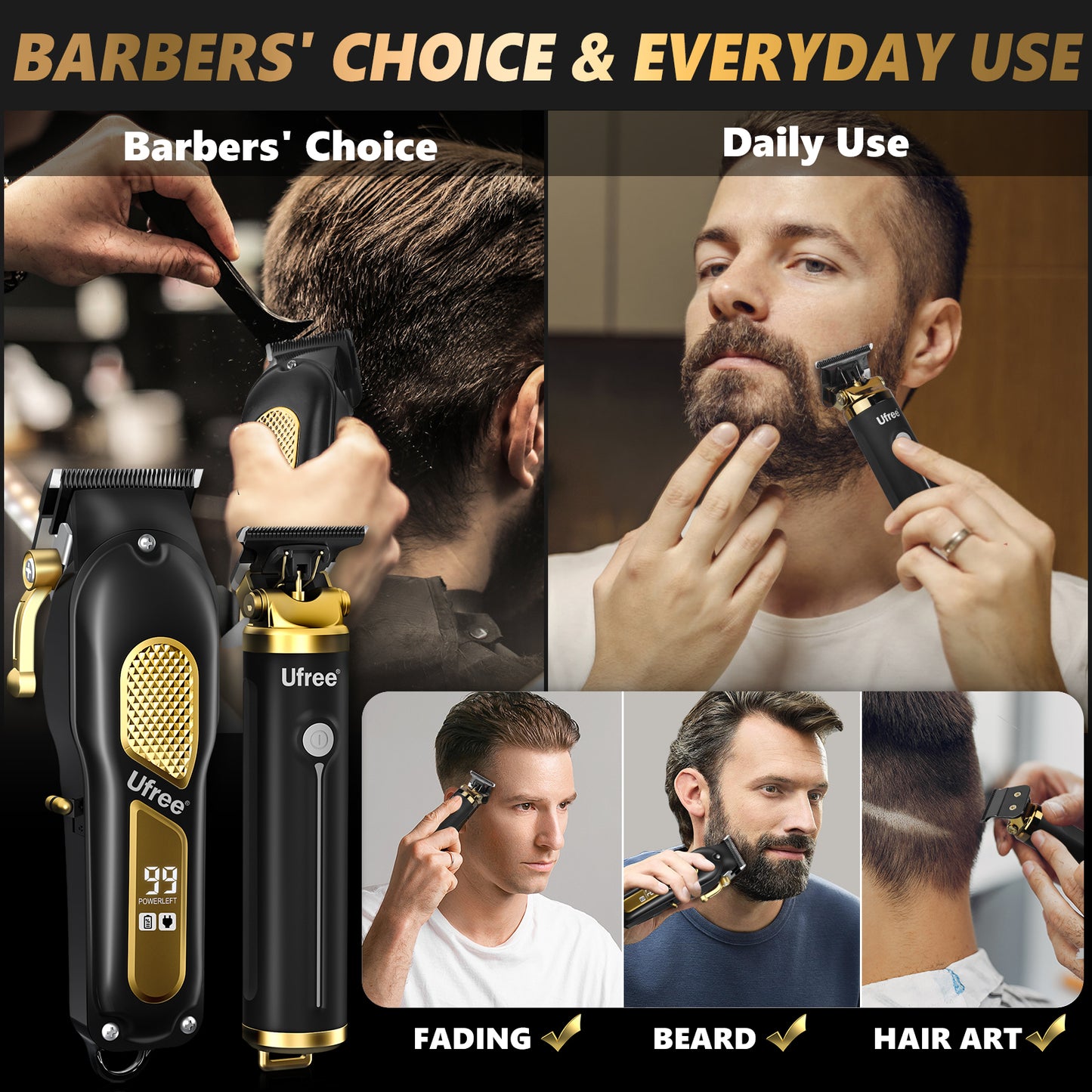 Ufree Hair Clippers and Trimmers Set