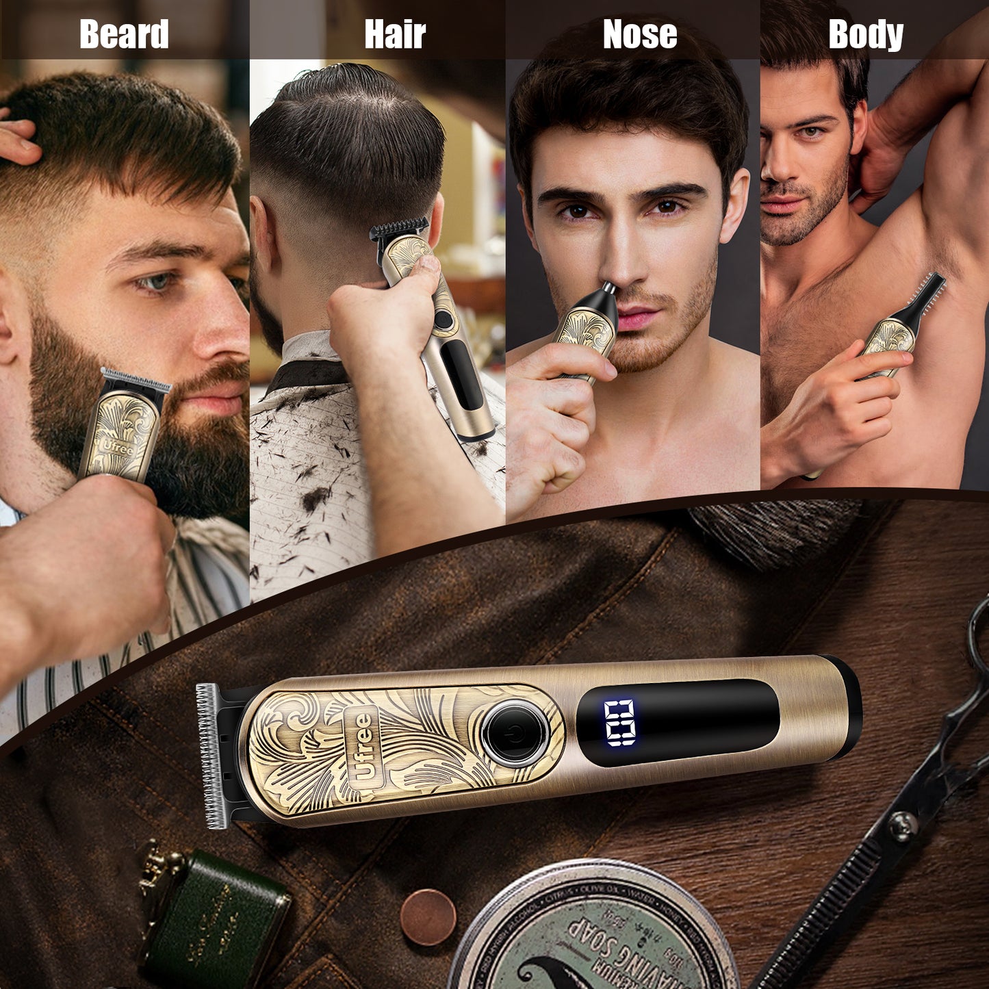 Ufree Beard Trimmer Electric Razor Shaver