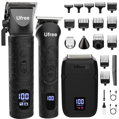 Ufree 3-in-1 Beard Trimmer Hair Clipper Set