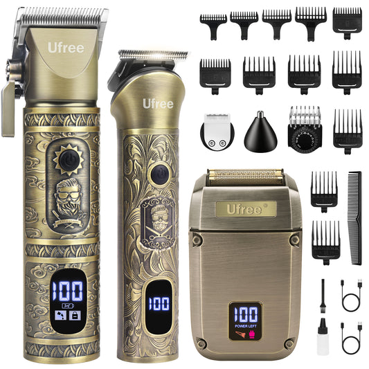 Ufree 3-in-1 Beard Trimmer Hair Clipper Set