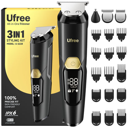 Ufree 3-in-1 Beard Trimmer Kit