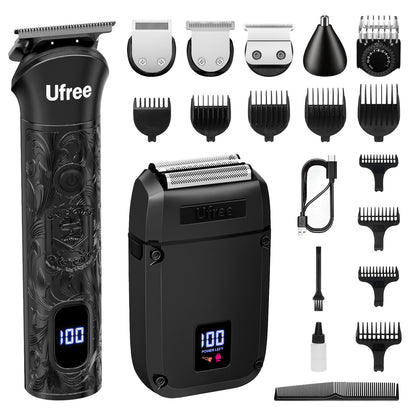 Ufree Beard Trimmer Foil Shaver Electric Razor Set