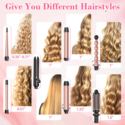 Ufree 7-in-1 Curling Iron Set with Thermal Brush