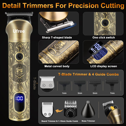 Ufree 3-in-1 Beard Trimmer Hair Clipper Set