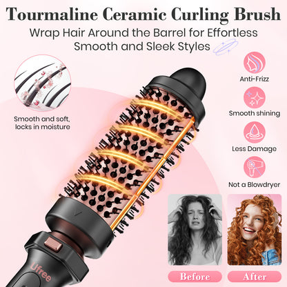 Ufree 3 in 1 Curling Iron Curling Wand Set with Thermal Brush