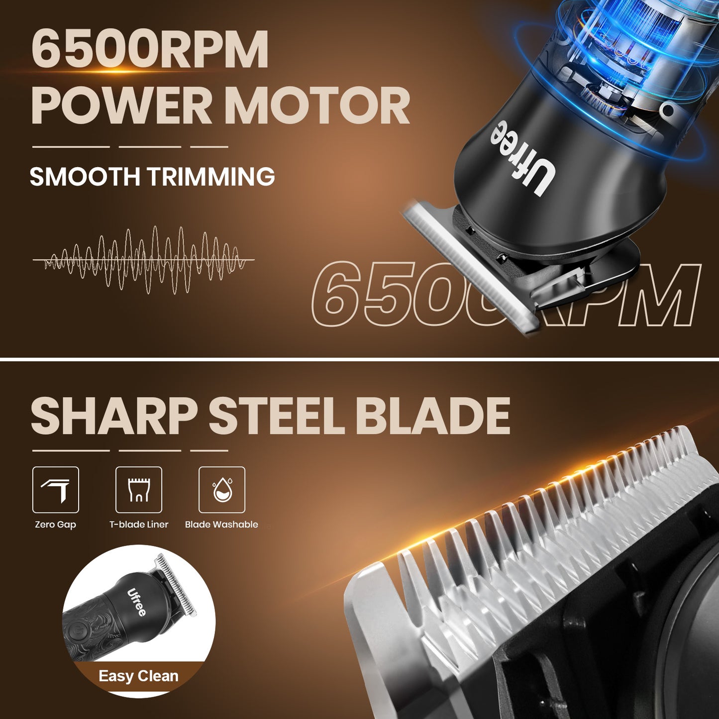 Ufree Beard Trimmer Foil Shaver Electric Razor Set