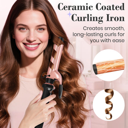 Ufree 3 in 1 Curling Iron Curling Wand Set with Thermal Brush