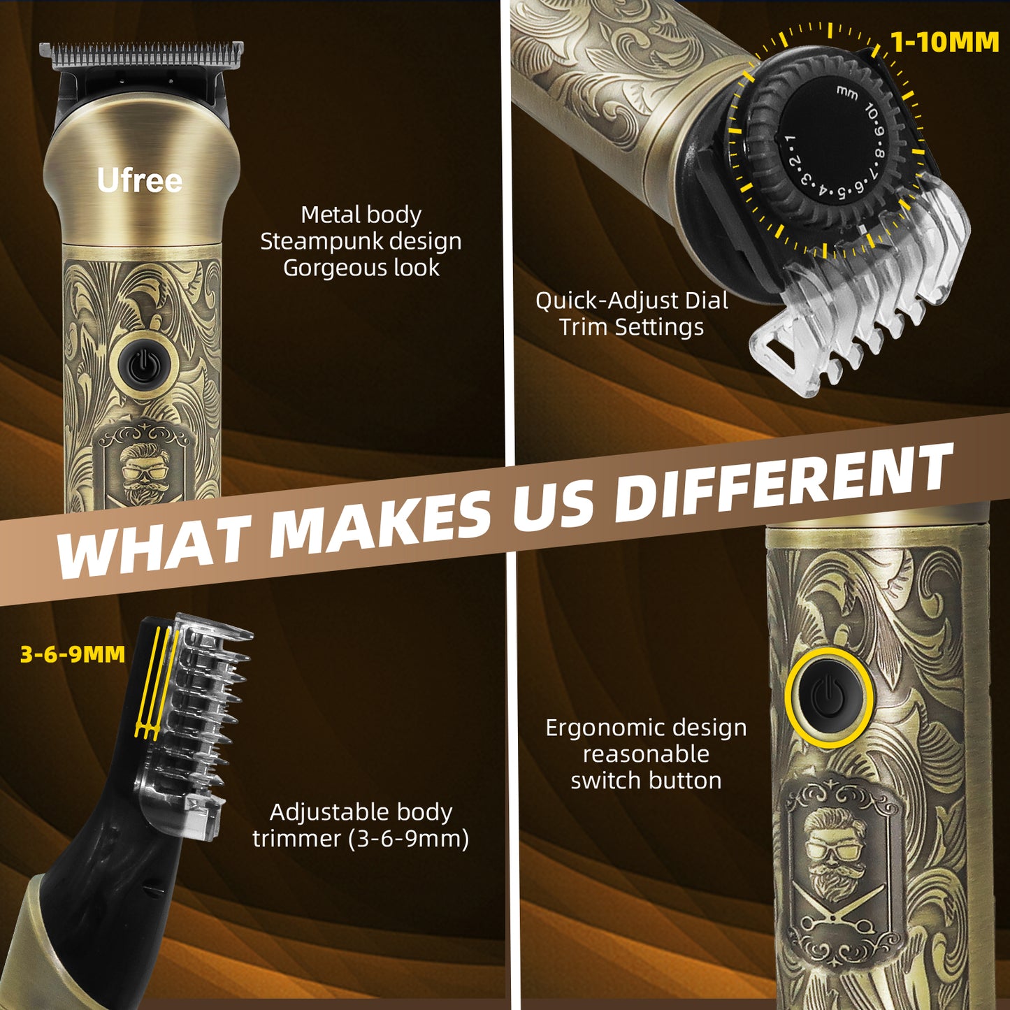 Ufree Beard Trimmer Hair Clipper Shaving Kit