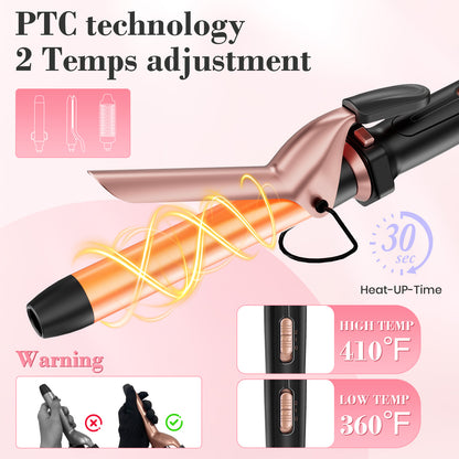 Ufree 3 in 1 Curling Iron Curling Wand Set with Thermal Brush