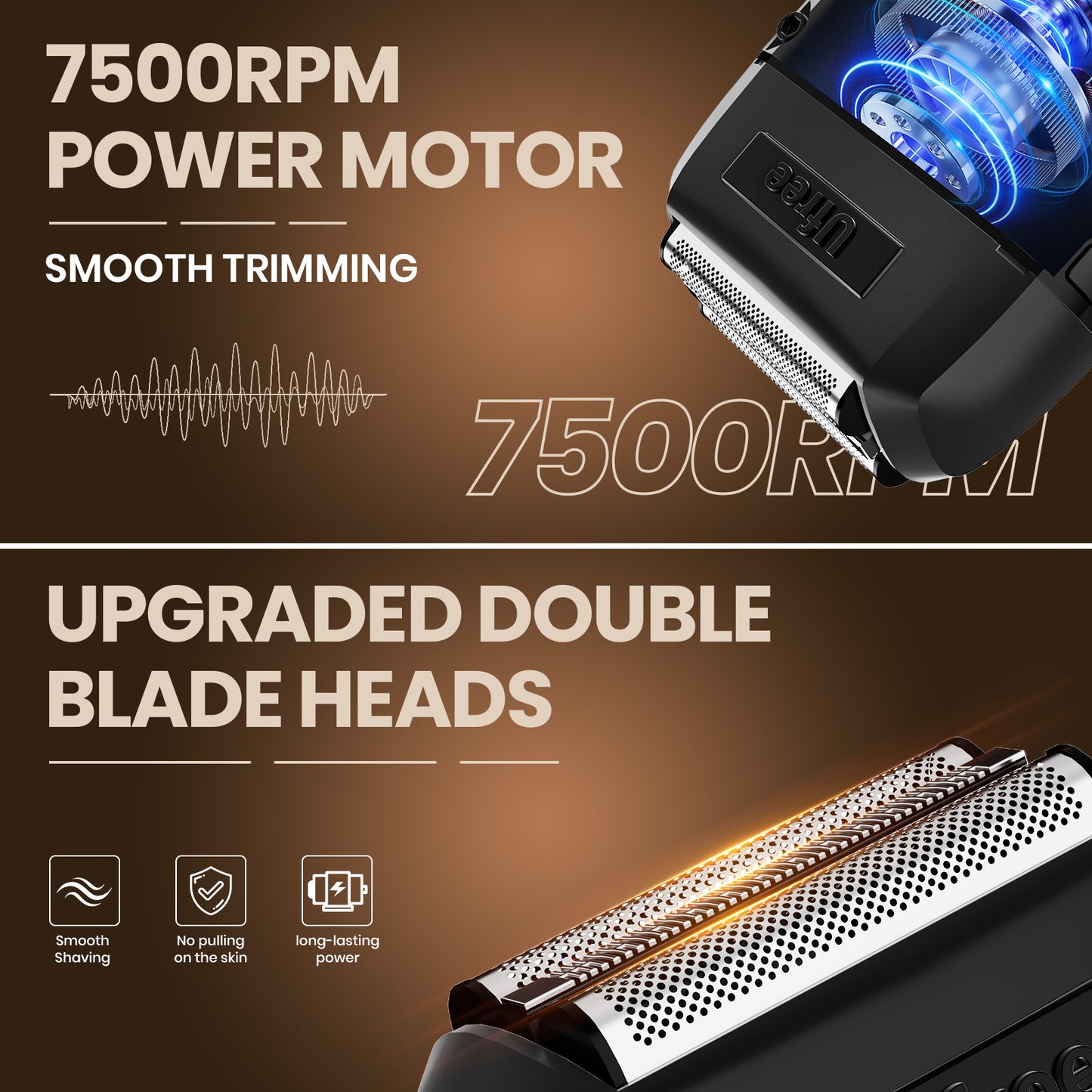 Ufree Beard Trimmer Foil Shaver Electric Razor Set