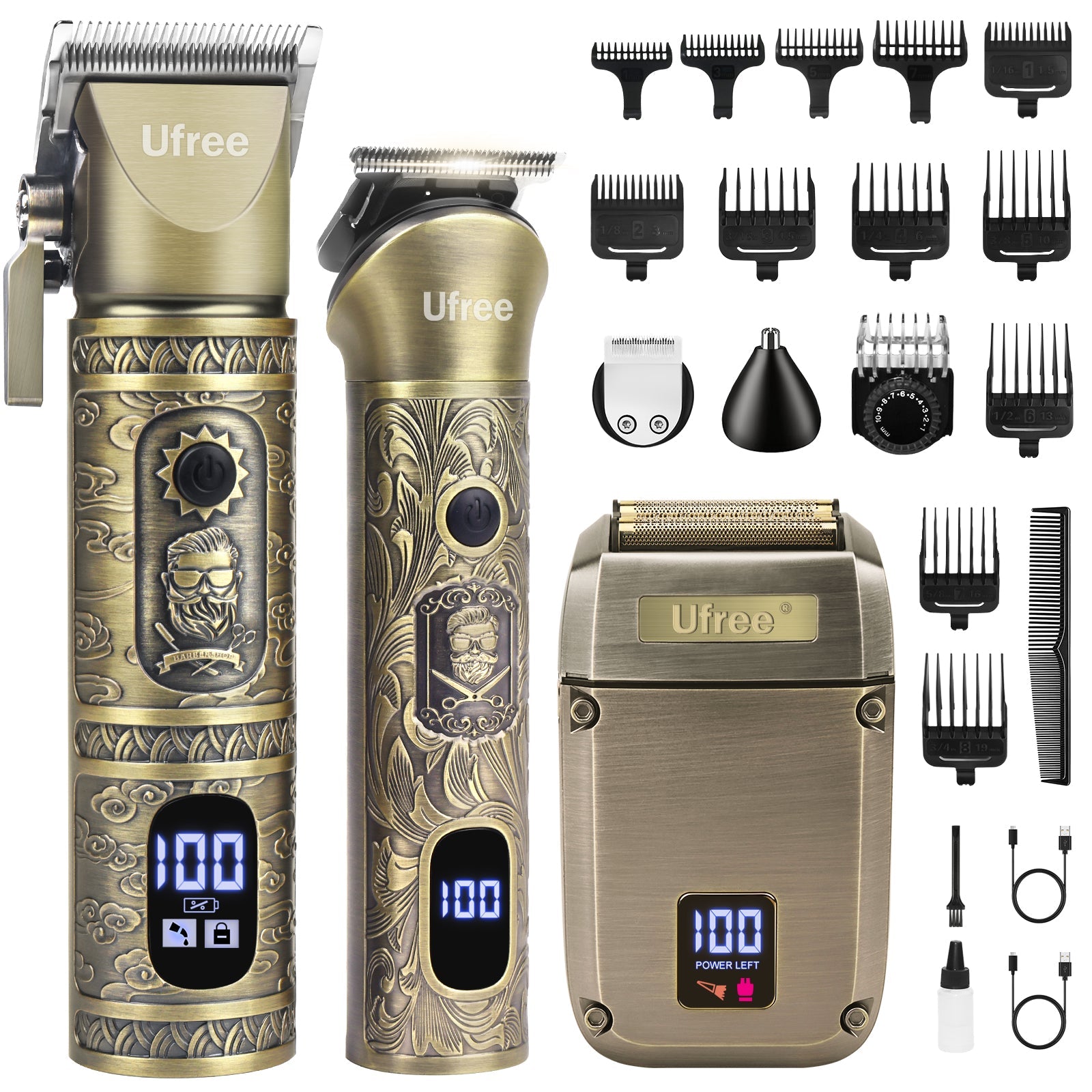 Ufree 3 - in - 1 Beard Trimmer Hair Clipper Set - AMU-2116-Q311-SF