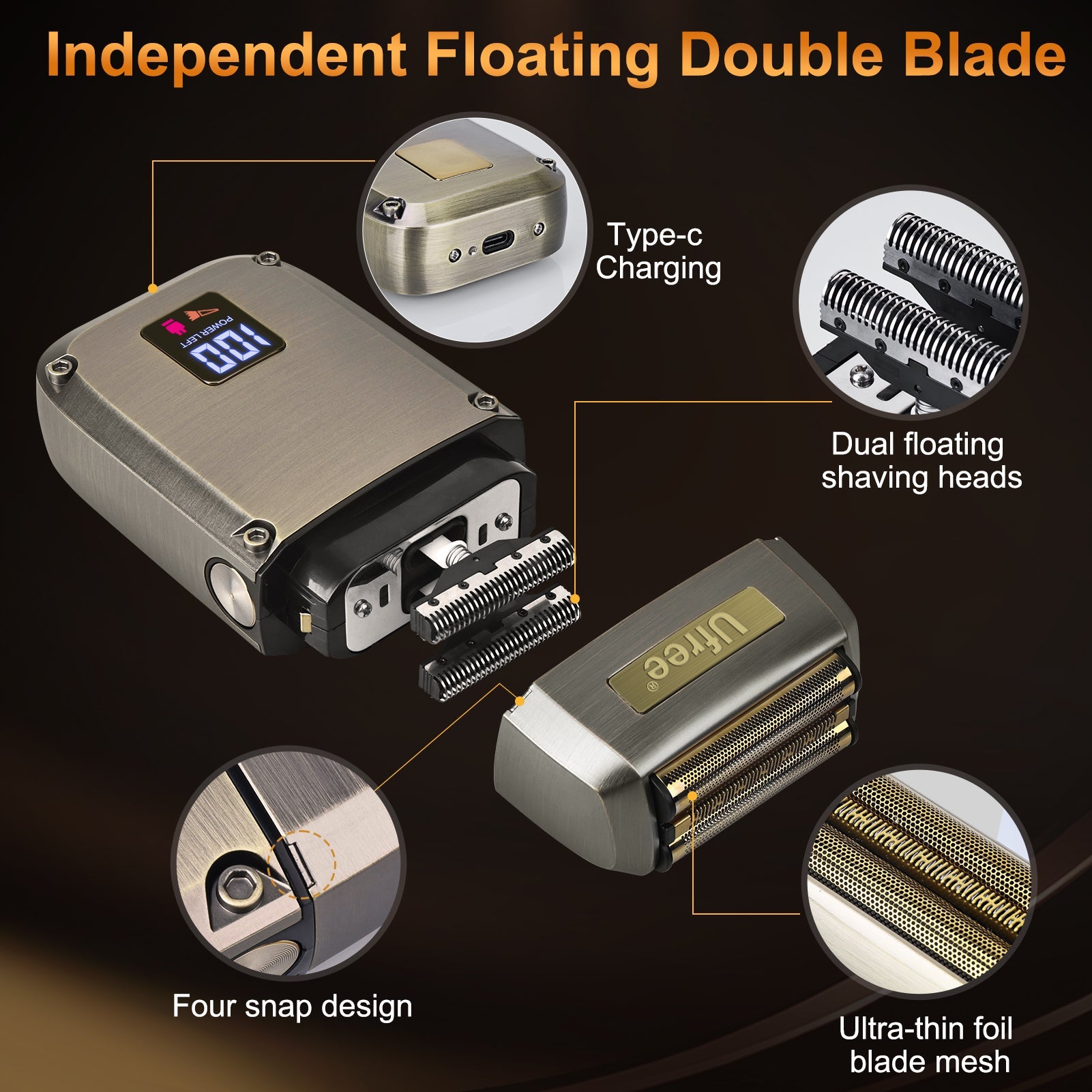 Ufree 3 - in - 1 Beard Trimmer Hair Clipper Set - AMU-2116-Q321-SF