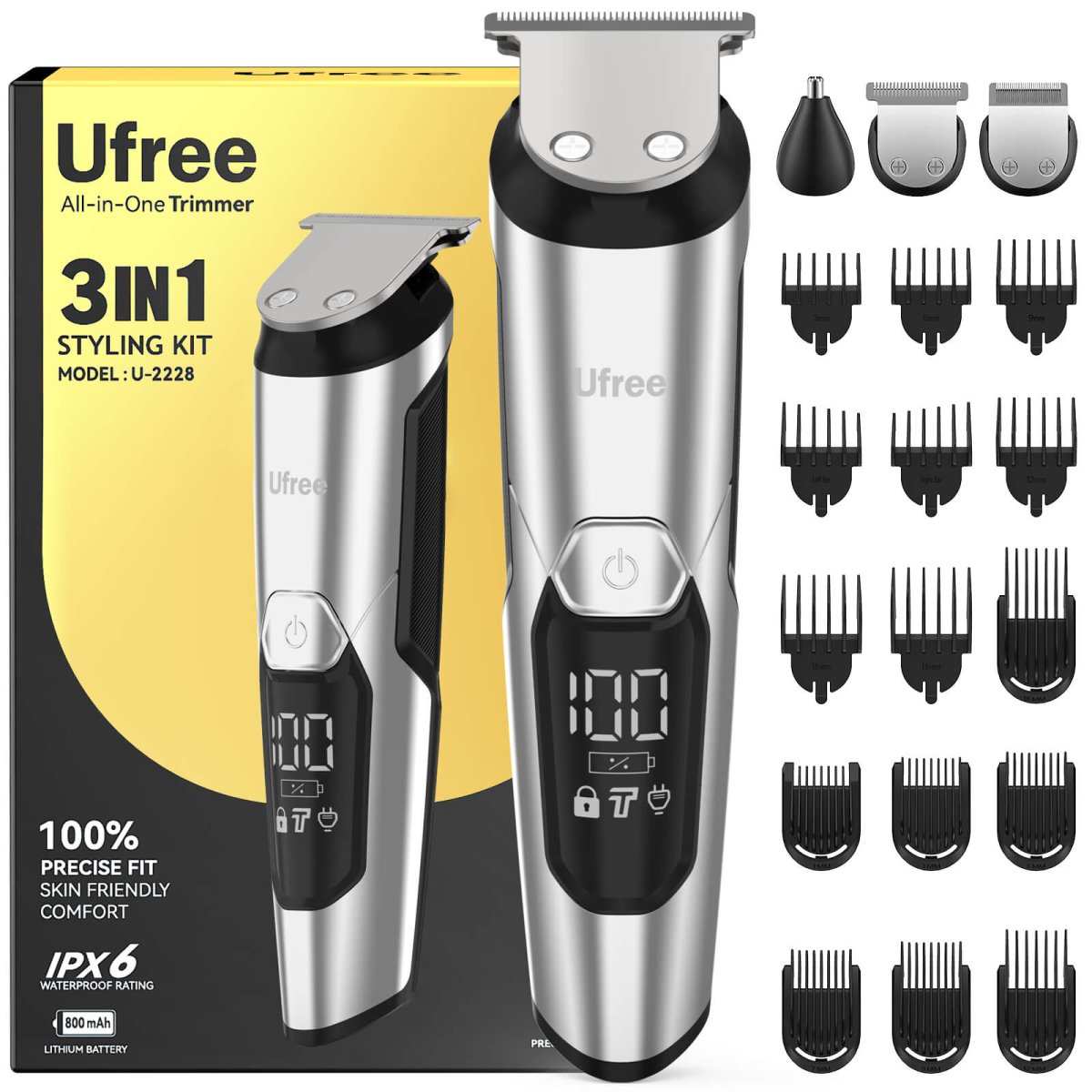 ufree 3 in 1 beard trimmer kit