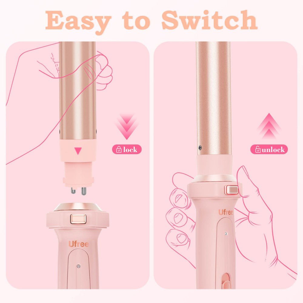 Ufree 5 in 1 Curling Iron with Ceramic Barrels (0.35" - 1.25") - AMU-3166-Q321-SF