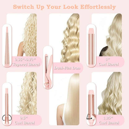 Ufree 5 in 1 Curling Iron with Ceramic Barrels (0.35" - 1.25") - AMU-3166-Q321-SF