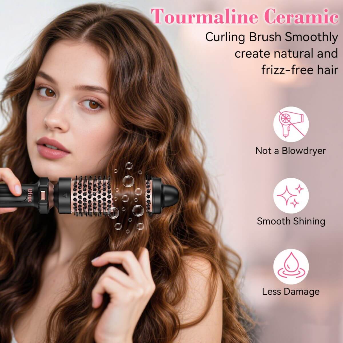 Ufree 7 - in - 1 Curling Iron Set with Thermal Brush - AMU-3166S-M311-SF