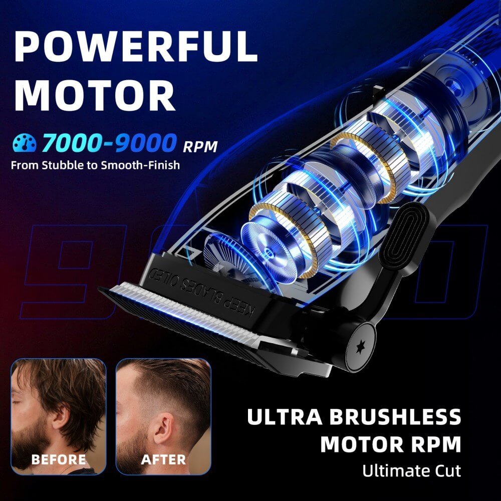 Ufree Barber - Grade Cordless Clipper & Split Trimmer Set - AMU-862-Q331-SF