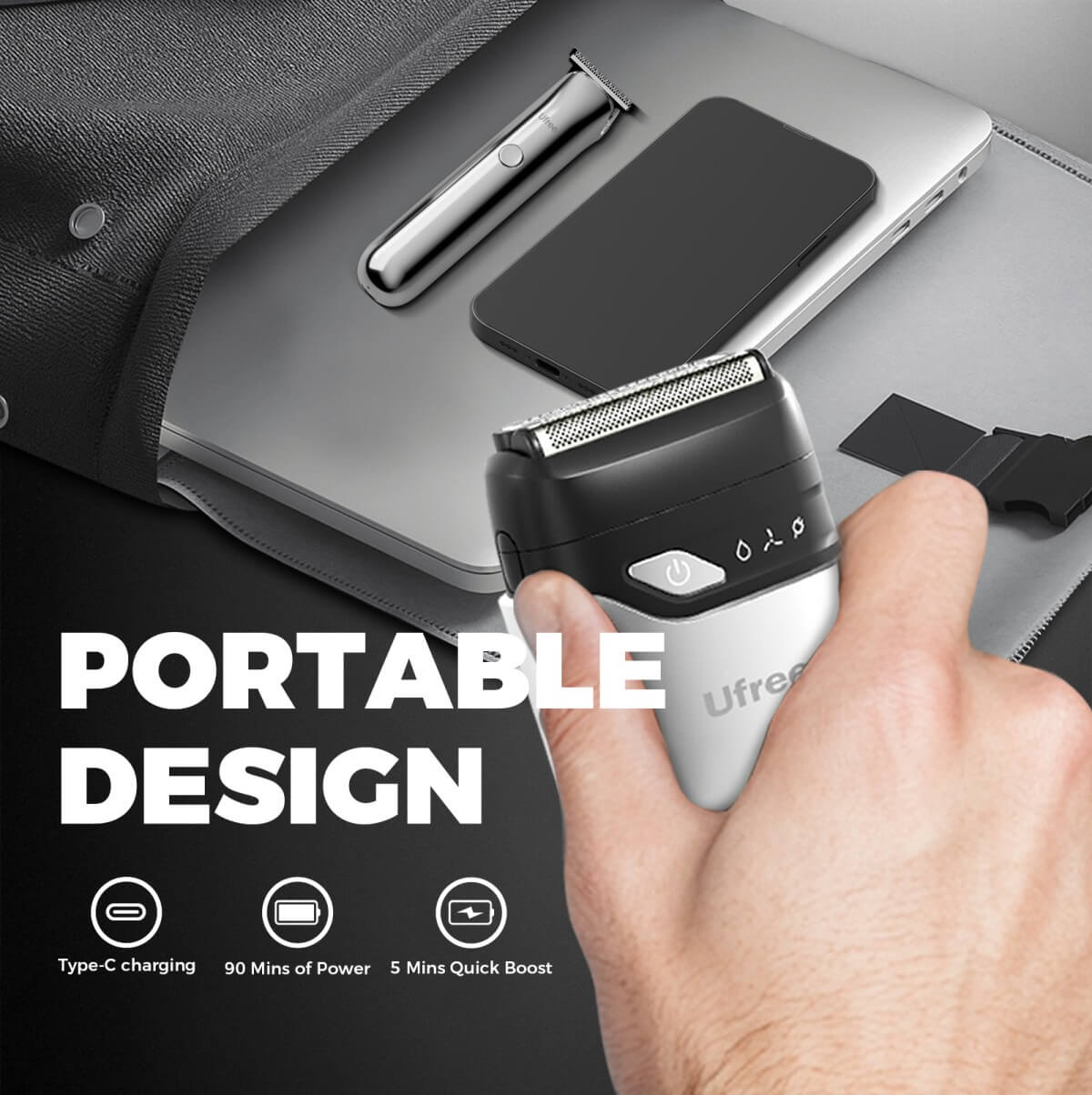 Ufree Beard Trimmer Foil Shaver Traval Set - AMU-6216-Q311-SF