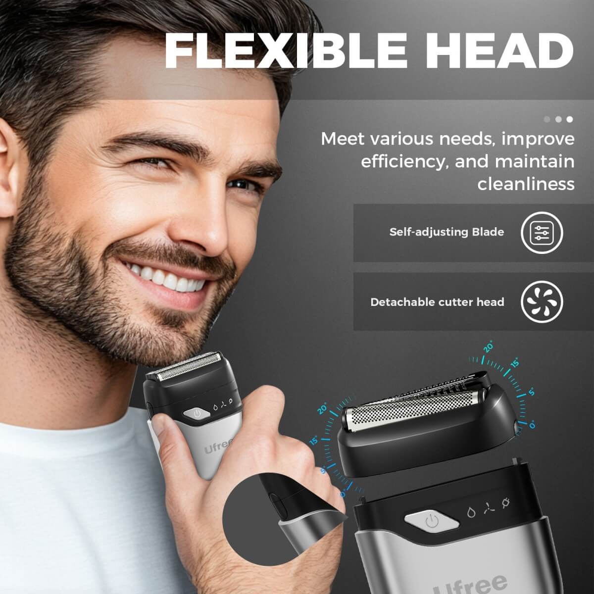 Ufree Beard Trimmer Foil Shaver Traval Set - AMU-6216-Q311-SF