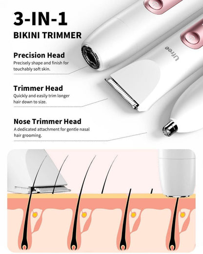 Ufree Bikini Trimmer Electric Razors for Women Dual Head - AMU-7118-Q311-SF
