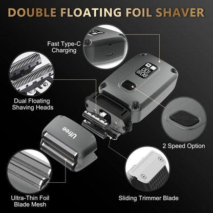 Ufree Cordless Barber Clippers and Trimmers Set for Hair Cutting and Grooming - AMU-6218-Q311-SF