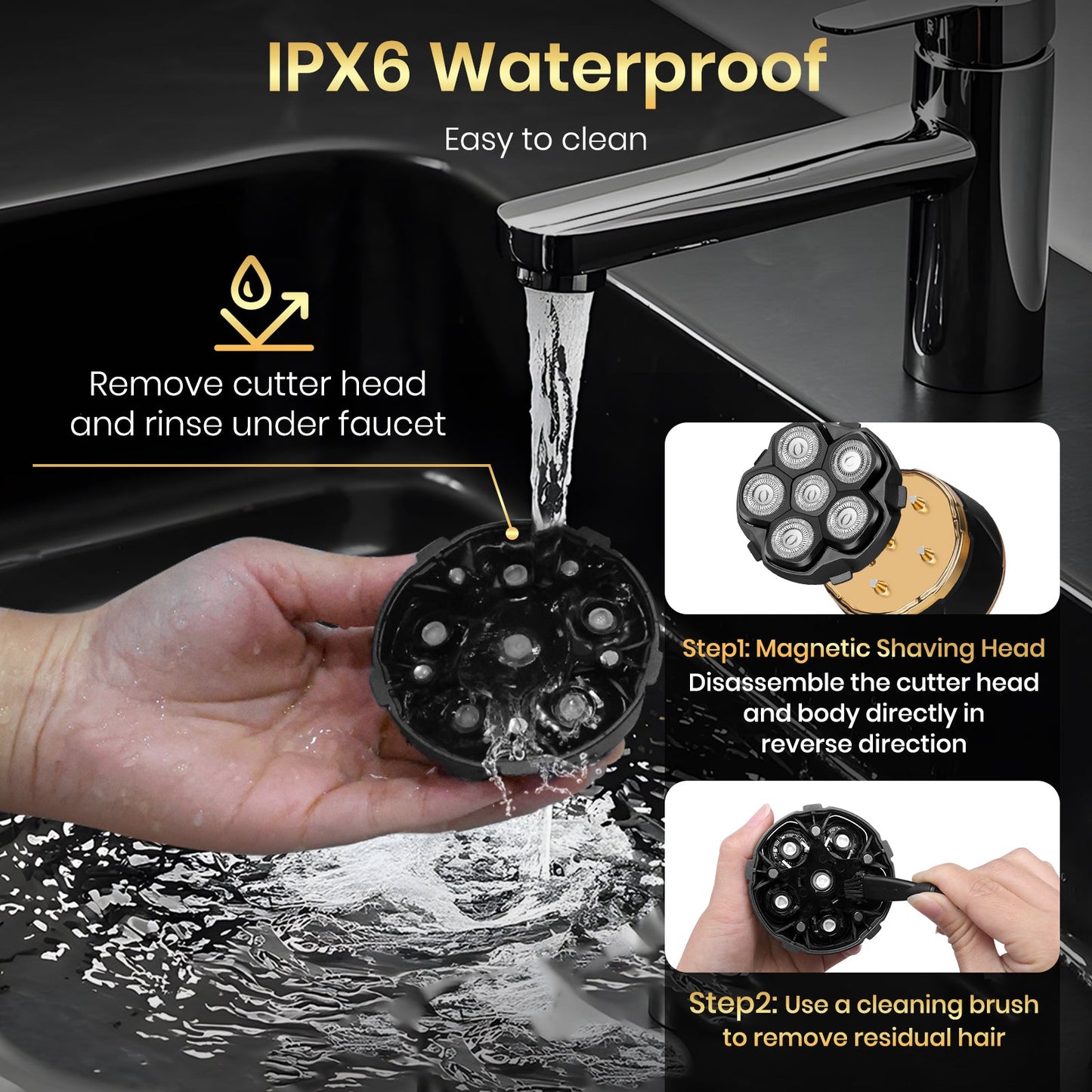 Ufree Electric Shavers Razor 6D Rotary Shaver Grooming Kit - AMU-2666-Q311-SF